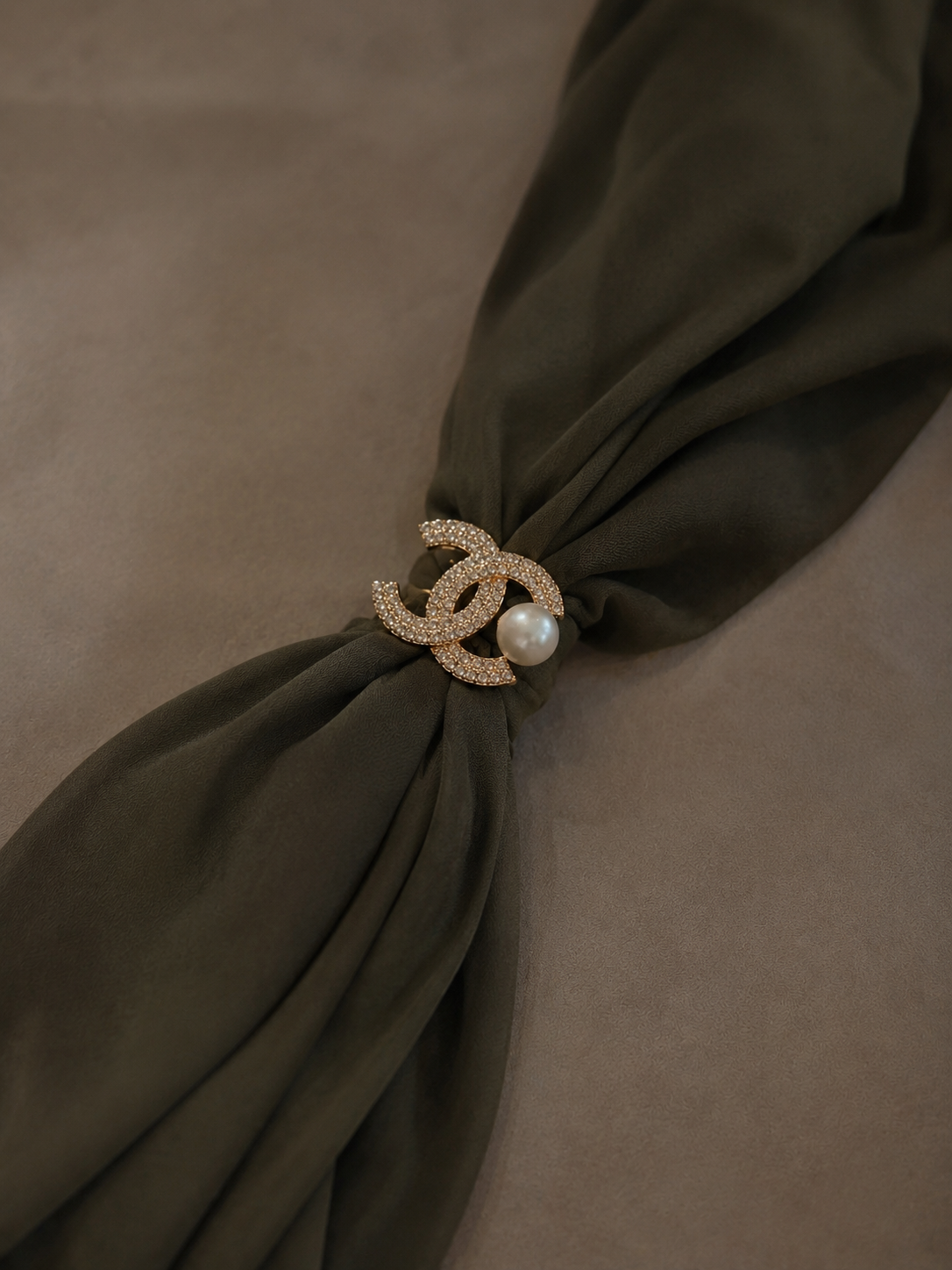 Pavé South Sea Pearl Brooch
