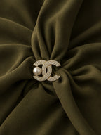 Pavé South Sea Pearl Brooch