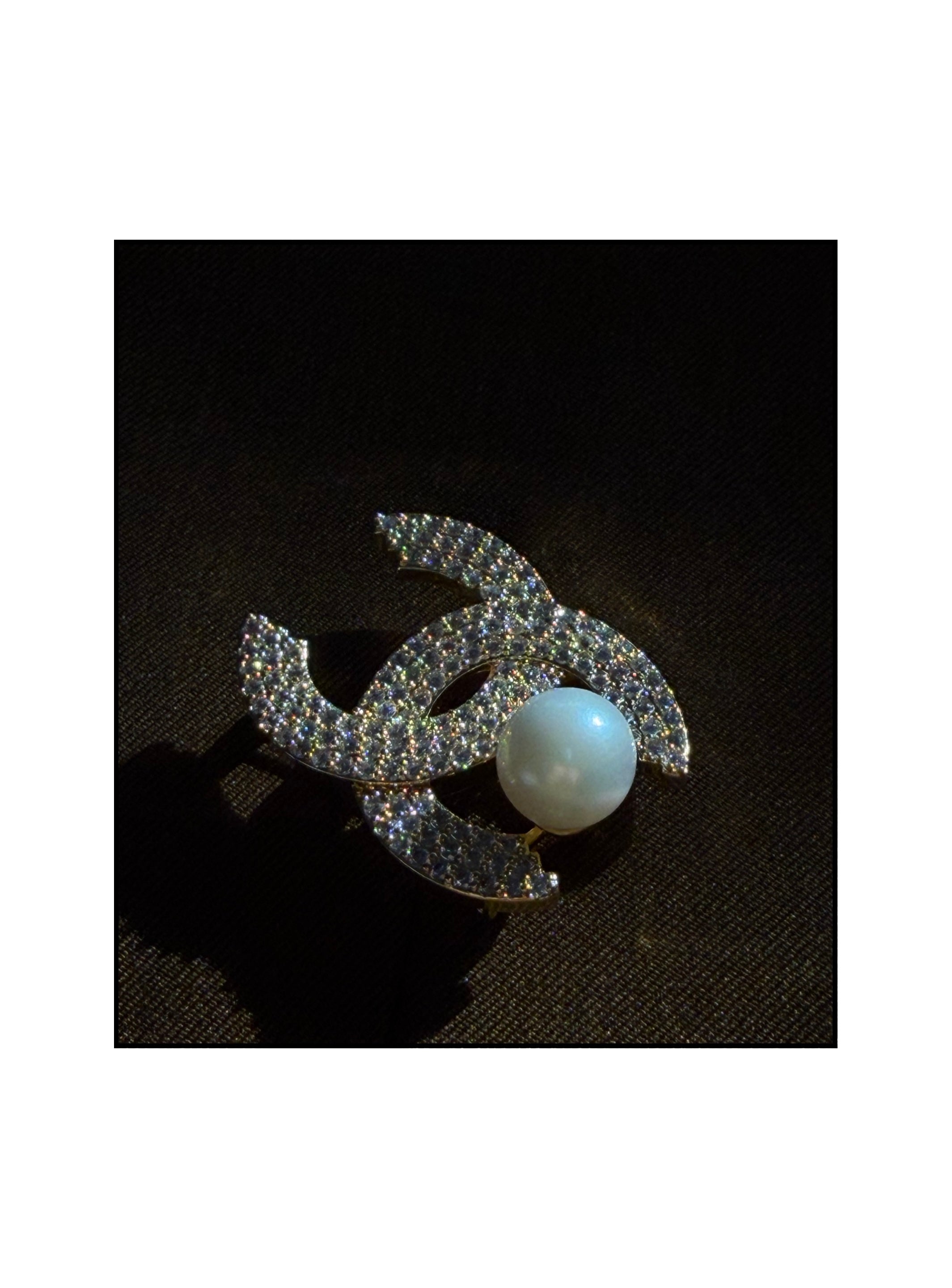 Pavé South Sea Pearl Brooch
