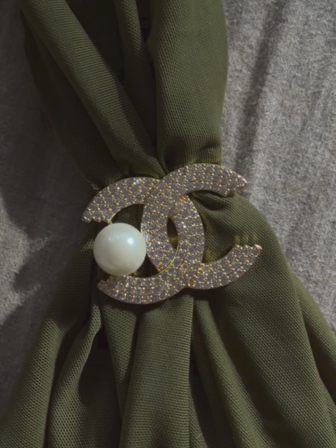 Pavé South Sea Pearl Brooch